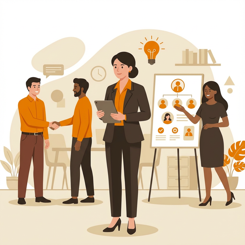 Illustration pour représenter une responsable RH